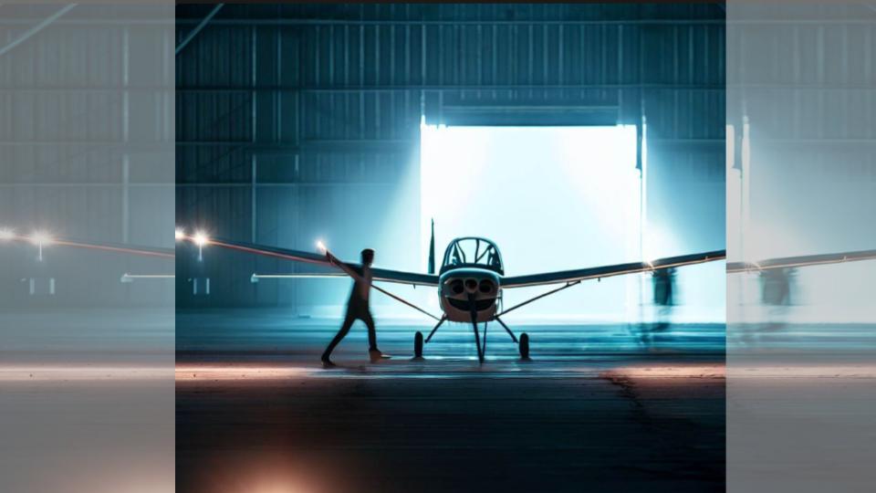 hangar storing a plane